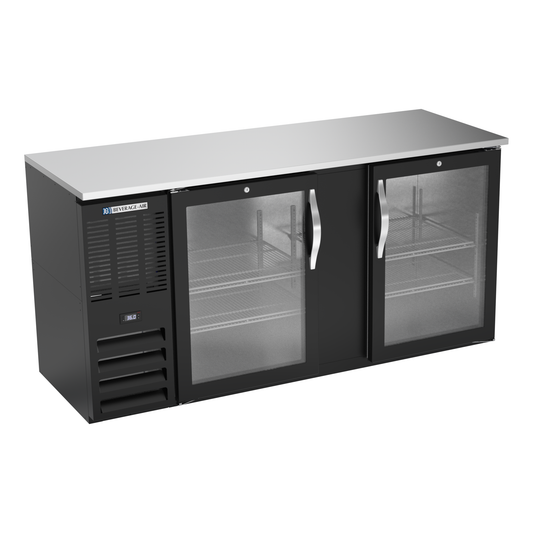Beverage-Air BBN68HC-G-B 68" Glass Door Back Bar Cooler