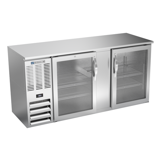 Beverage-Air BBN68HC-G-S 68" Glass Door Back Bar Cooler