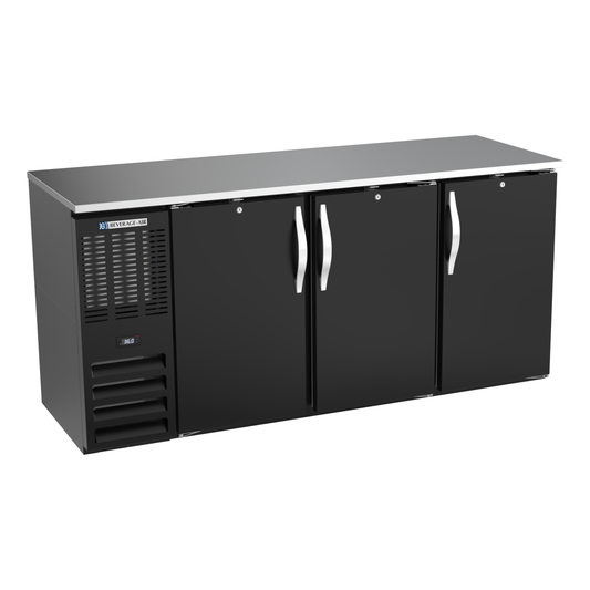 Beverage-Air BBN72HC-B 72" Solid Door Back Bar Cooler