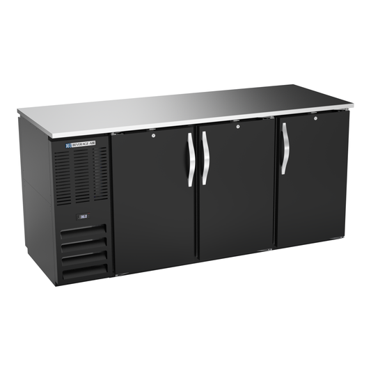 Beverage-Air BBN72HC-PT-B 72" Solid Door Back Bar Cooler