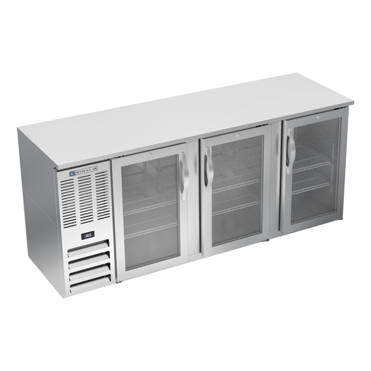 Beverage-Air BBN78HC-FG-S 78" Glass Door Back Bar Cooler