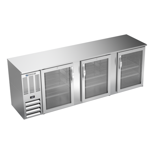 Beverage-Air BBN94HC-FG-S 94" Glass Door Back Bar Cooler