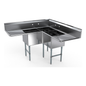 NBR 3CSG-181814LR18 57" Compartment Sink