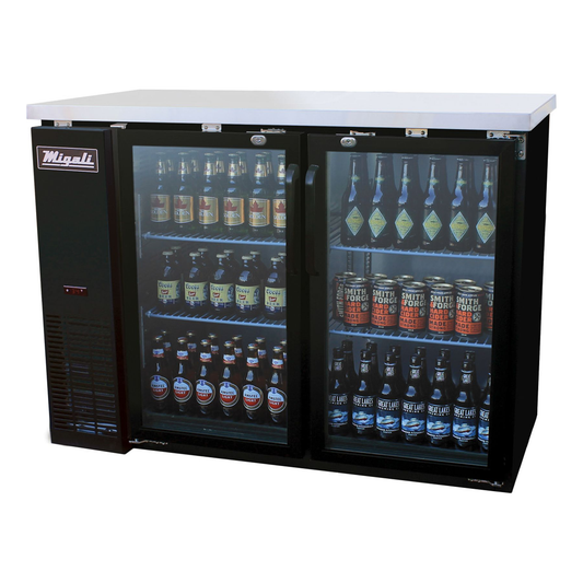Migali C-BB48G-HC 48 3/4" Solid Door Back Bar Cooler