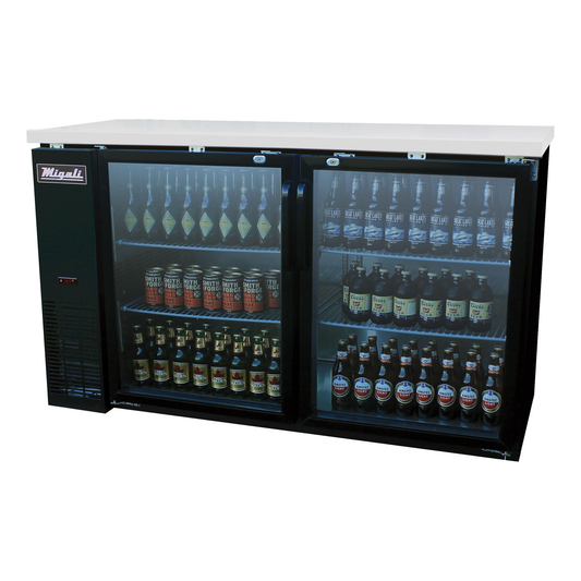 Migali C-BB60G-HC 60 3/4" Solid Door Back Bar Cooler