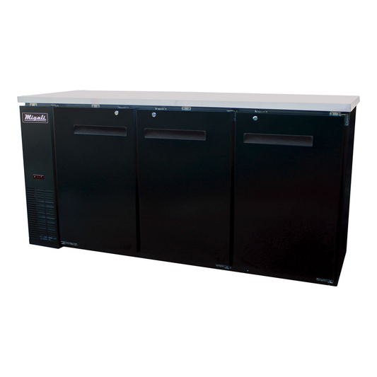 Migali C-BB72-HC 72 3/4" Solid Door Back Bar Cooler
