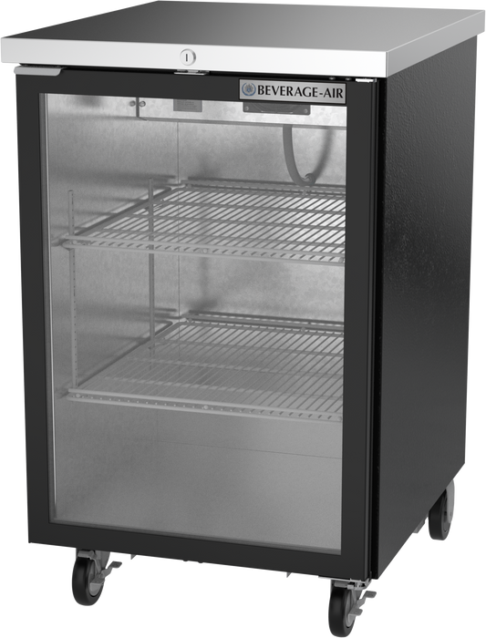 Beverage-Air BB24HC-1-G-B 24" Glass Door Back Bar Cooler