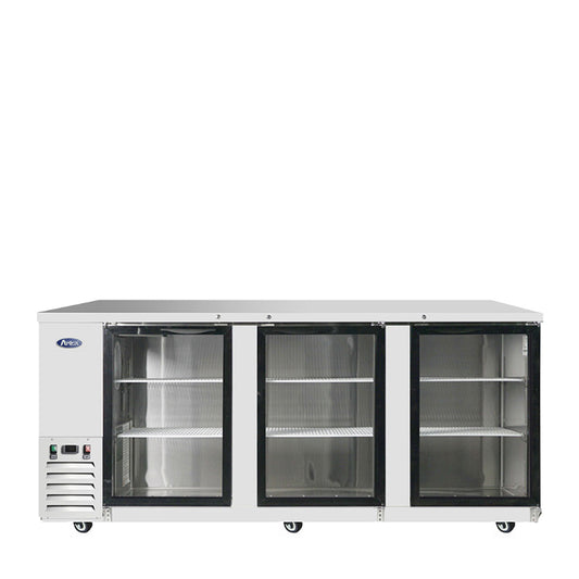 Atosa MBB90GGR 89 1/4" Glass Door Back Bar Cooler