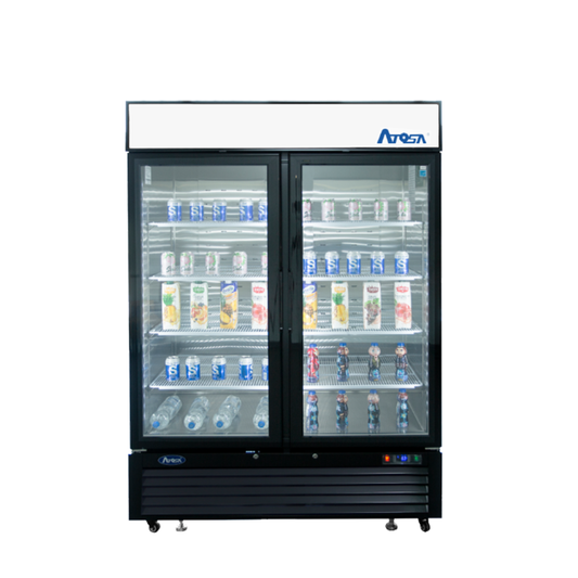Atosa MCF8721ES 54 3/8" 2 Section Freezer Merchandiser