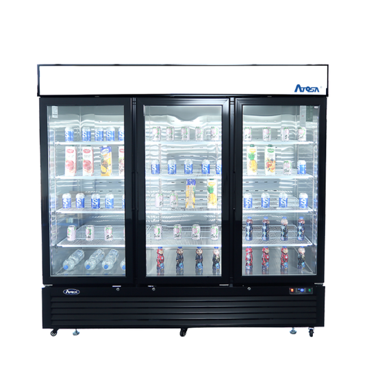 Atosa MCF8728GR 81 7/8" 3 Section Freezer Merchandiser