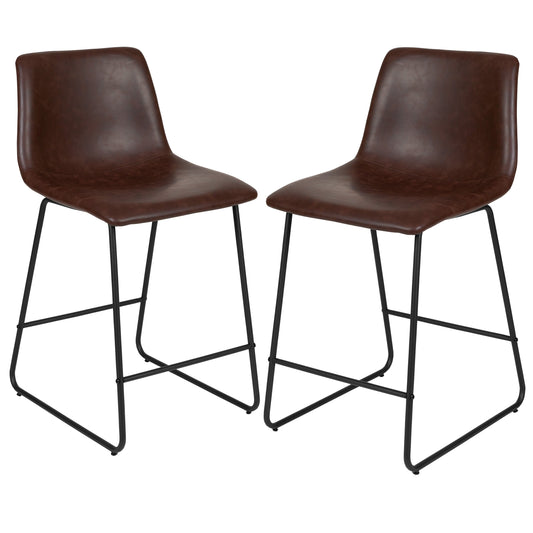 Flash Furniture 2-ET-ER18345-24-DB-GG 18" Barstool