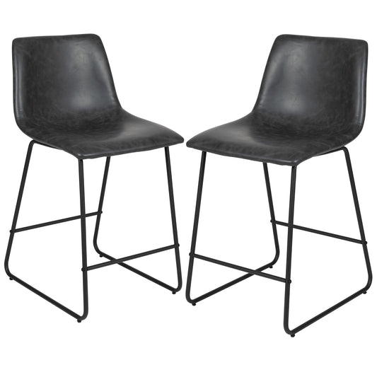 Flash Furniture 2-ET-ER18345-24-GY-GG 18" Barstool