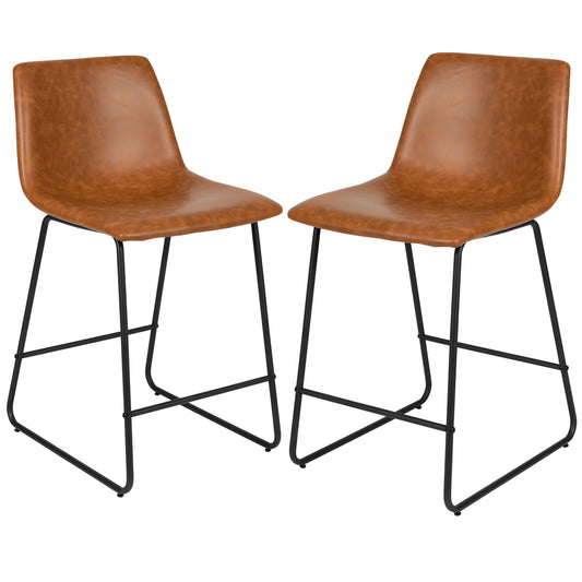 Flash Furniture 2-ET-ER18345-24-LB-GG 18" Barstool
