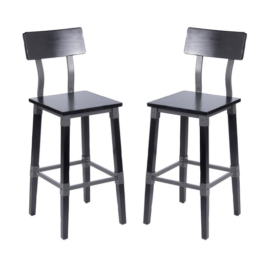Flash Furniture 2-XU-DG-W0236B-BLK-GG 26" Barstool