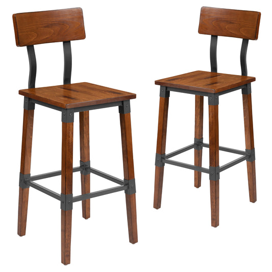Flash Furniture 2-XU-DG-W0236B-GG 15 1/4" Barstool