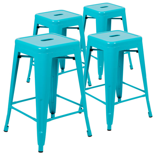 Flash Furniture 4-ET-31320-24-TL-R-GG 16" Barstool