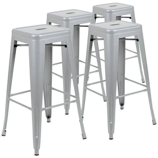 Flash Furniture 4-ET-31320-30-SV-R-GG 17" Barstool