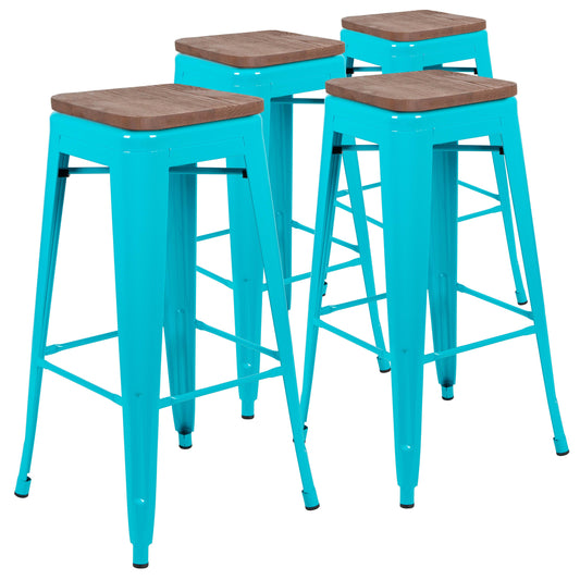 Flash Furniture 4-ET-31320W-30-TL-R-GG 16" Barstool