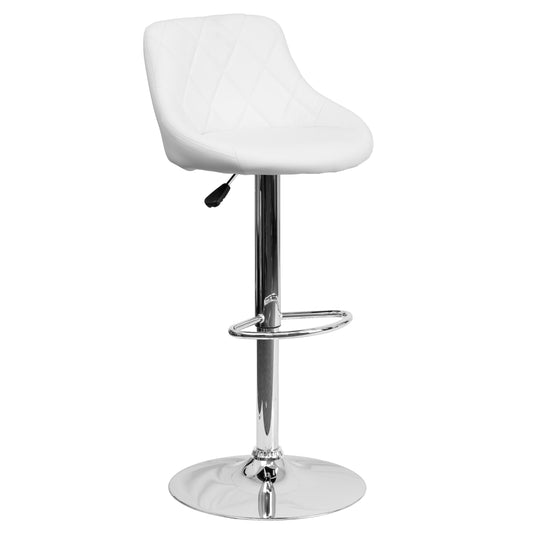 Flash Furniture CH-82028A-WH-GG 18 1/2" Barstool