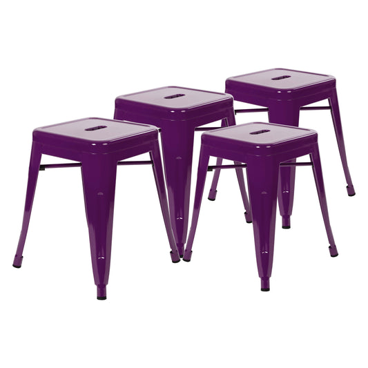 Flash Furniture ET-BT3503-18-PR-GG 15 3/4" Barstool