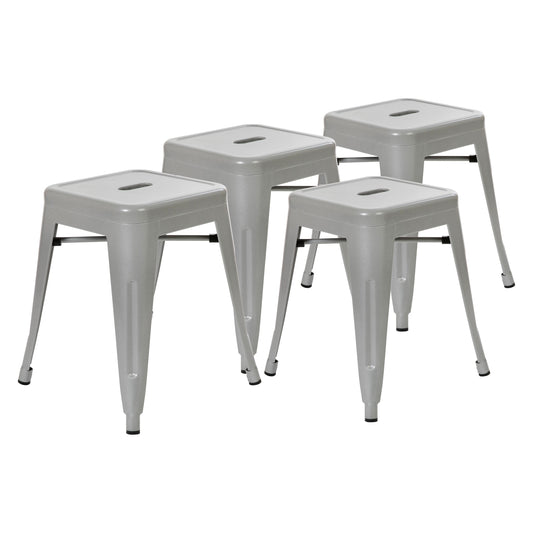 Flash Furniture ET-BT3503-18-SIL-GG 15 3/4" Barstool