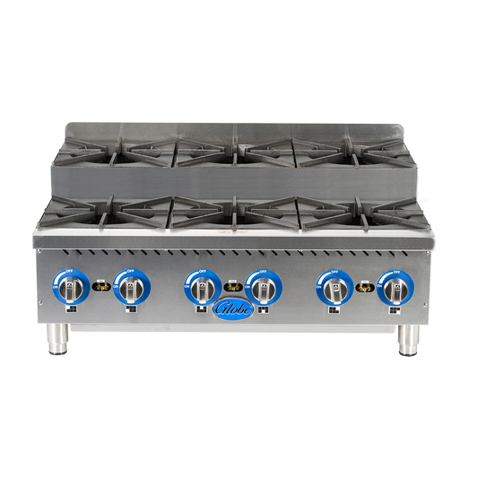 Globe GHPSU636G 36" Gas Countertop Hot Plate