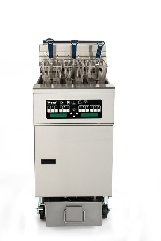 Pitco SELV14-C/FD 15 5/8" 30 lb Electric Floor Fryer