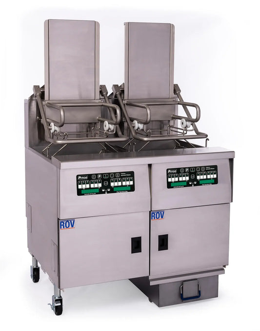 Pitco SELVRF-2/FD 43 1/4" (2) 75 lb Electric Fryer Battery
