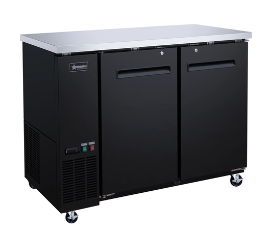 Omcan 50057 48 3/4" Solid Door Back Bar Cooler