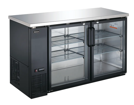 Omcan 50060 60 3/4" Glass Door Back Bar Cooler