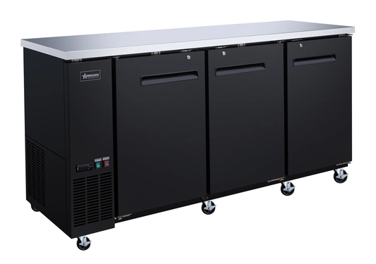 Omcan 50061 72 3/4" Solid Door Back Bar Cooler