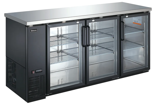 Omcan 50062 72 3/4" Glass Door Back Bar Cooler