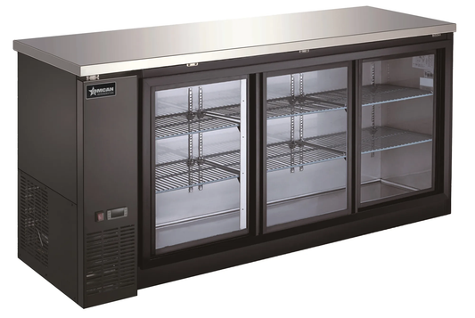 Omcan 51062 72 3/4" Glass Door Back Bar Cooler