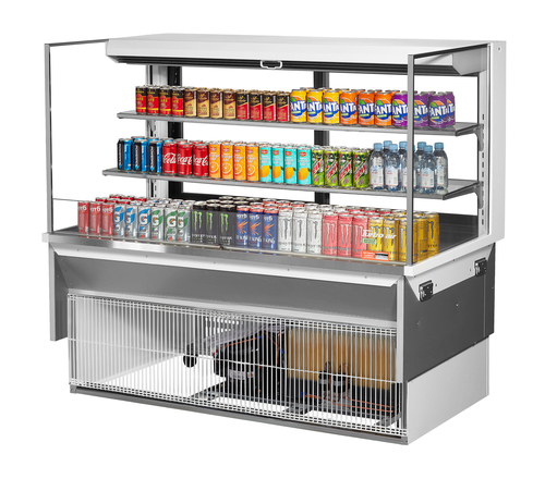 Turbo Air TOM-60L-UFD-W(B)-3SI-N 59 7/8" Refrigerated Display Case