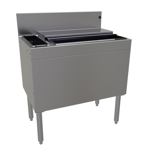 Glastender CBA-30L3-CP10-ED 30" Underbar Ice Bin / Cocktail Station