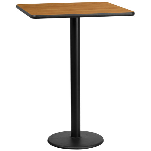 Flash Furniture XU-NATTB-3030-TR18B-GG Dining Table
