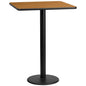 Flash Furniture XU-NATTB-3030-TR18B-GG Dining Table