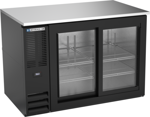 Beverage-Air BB48HC-F-GS-B 48" Glass Door Back Bar Cooler