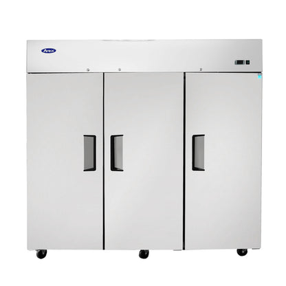 Atosa MBF8003GR 77 3/4" 3 Section Solid Door Reach-In Freezer