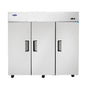 Atosa MBF8003GR 77 3/4" 3 Section Solid Door Reach-In Freezer
