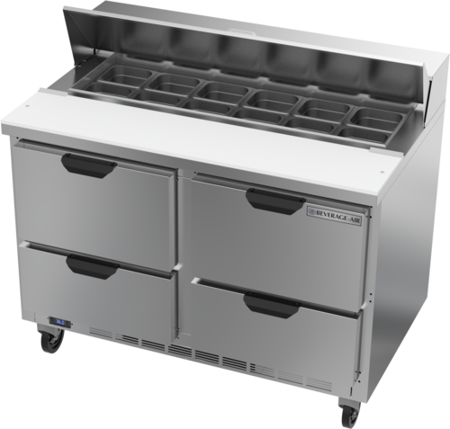 Beverage-Air SPED48HC-12-4 48" 4 Drawer 12 Pan Sandwich / Salad Prep Table