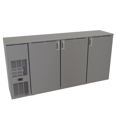 Glastender CS1FB72 72" Solid Door Back Bar Cooler