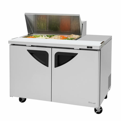 Turbo Air TST-48SD-08S-N(-LW) 48 1/4" 2 Doors 9 Pan Sandwich / Salad Prep Table