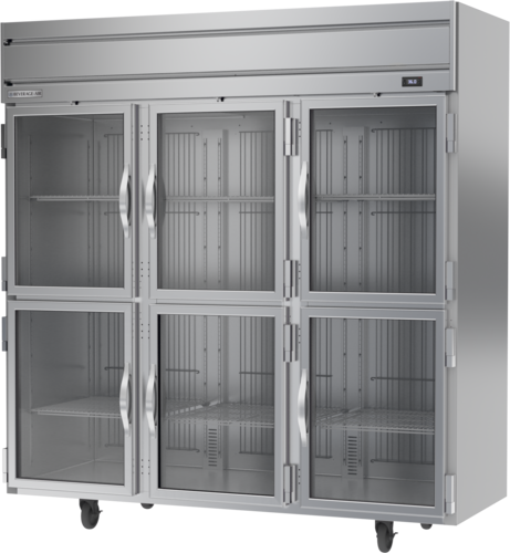 Beverage-Air HRS3HC-1HG 78" 3 Section Glass Door Reach-In Refrigerator