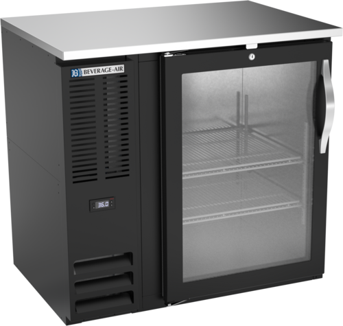 Beverage-Air BBN36HC-G-B 36" Glass Door Back Bar Cooler