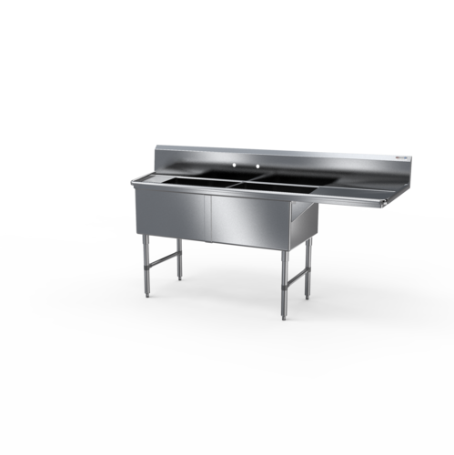 NBR 2SS-242414R24-REINF 76 1/4" Compartment Sink
