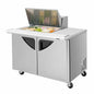 Turbo Air TST-48SD-12M-N(-LW) 48 3/8" 2 Doors 12 Pan Mega Top Sandwich / Salad Prep Table