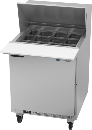 Beverage-Air SPE27HC-12M 27" 1 Door 12 Pan Mega Top Sandwich / Salad Prep Table