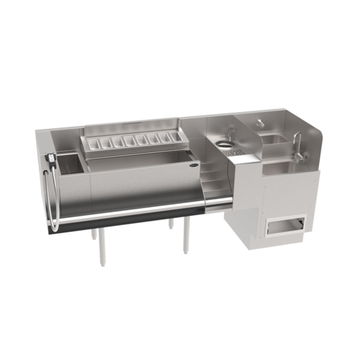 Krowne KR24-TCS76B-10 76" Underbar Ice Bin / Cocktail Station