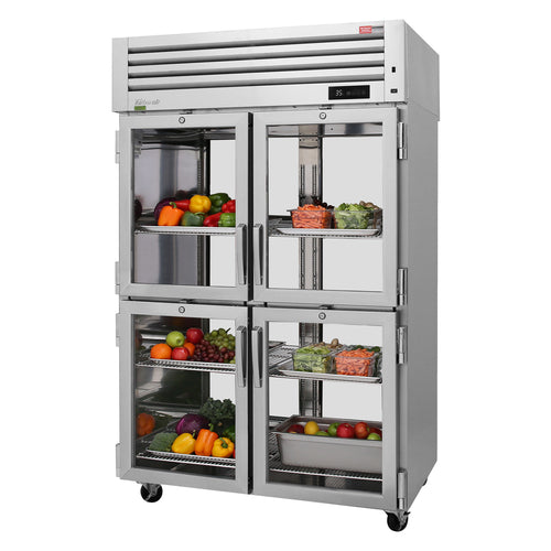 Turbo Air PRO-50-4R-G-PT-N 51 3/4" 2 Section Glass Door Pass-Thru Refrigerator